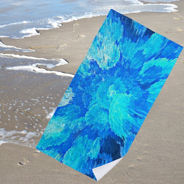 Delicate, floating creatures in the sea - abstract beach towel (Creator Uploaded)