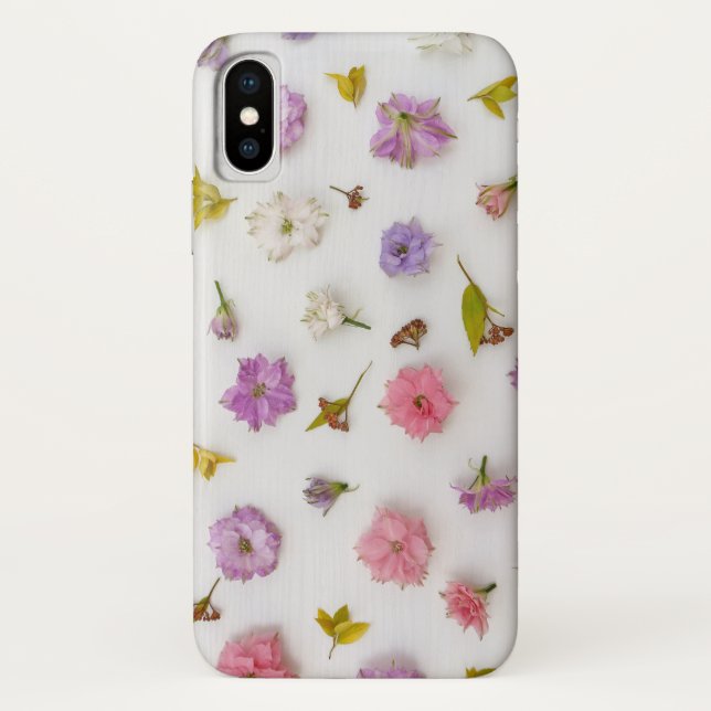Delicate Floral Blossoms Unique Mockup Style Case-Mate iPhone Case (Back)