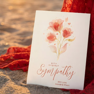 Delicate Floral Bouquet in Coral Color Sympathy