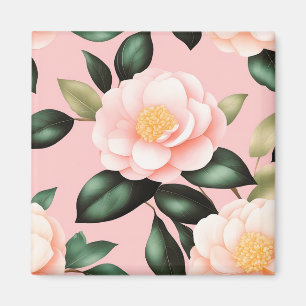 Delicate Floral Camellia Magnet