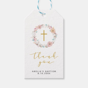 Delicate Floral & Cotton Thank You Gift Tags