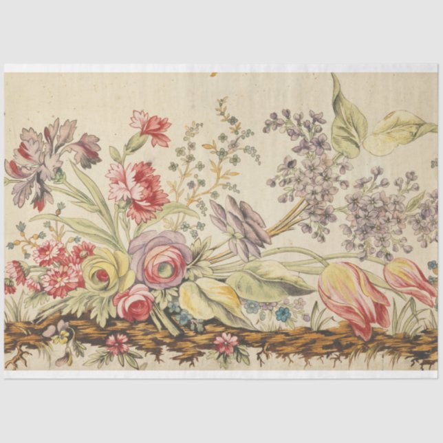Delicate floral decoupage paper (Front)