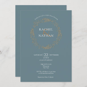 Delicate Floral Garland   Couples Shower Invitation