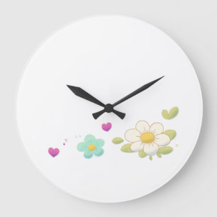 Delicate Floral Illustration Wall Clock – Nature