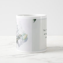 Delicate Floral Mug with beautiful quote 