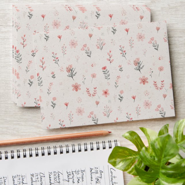 Delicate Floral Pattern Envelope (Stacked)