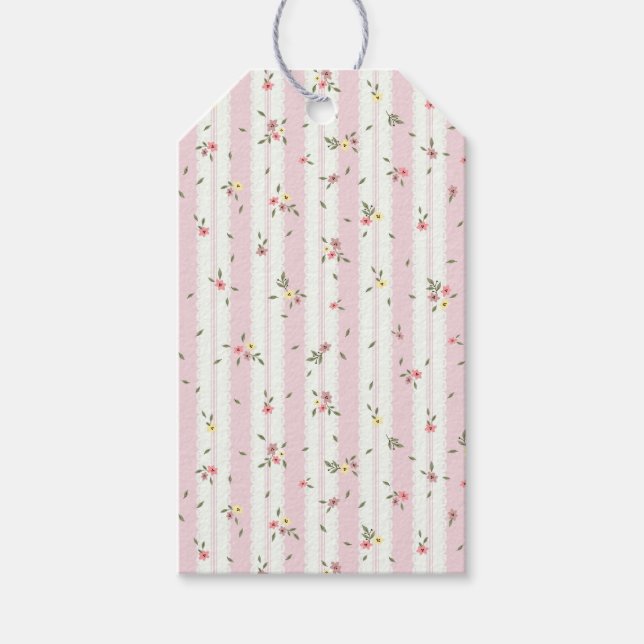 Delicate Floral Pattern  Gift Tags (Front)
