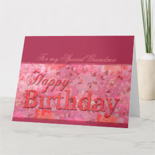 Delicate Floral pattern Grandma Birthday XL card