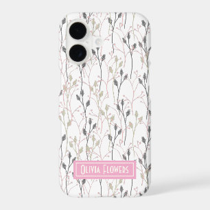 Delicate Floral Pattern in Soft Pastel Iphone Case