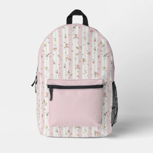 Delicate Floral Pattern Printed Backpack