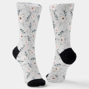 Delicate floral pattern. socks