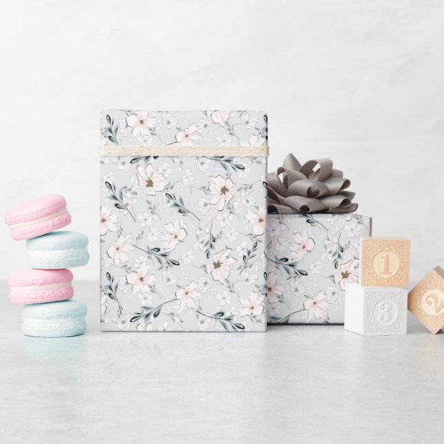 Delicate floral pattern.  wrapping paper (Baby Shower)