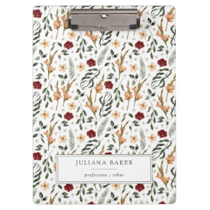 Delicate Floral Personalised Clipboard