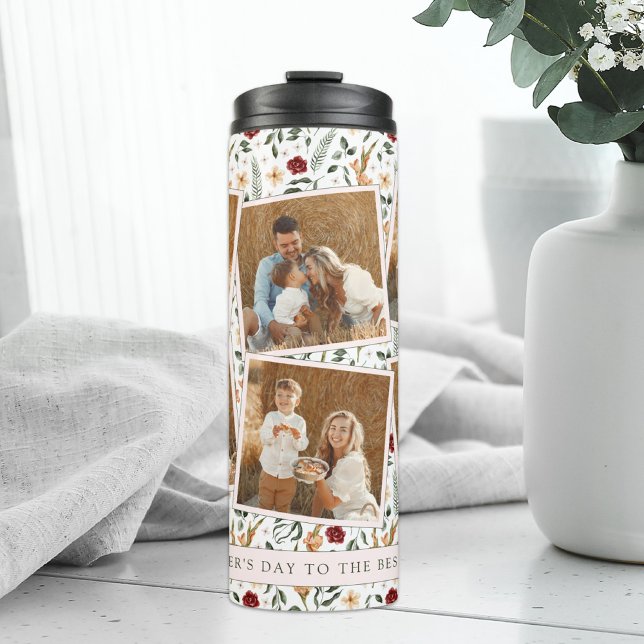 Delicate Floral Scrapbook Style Mother's Day Thermal Tumbler (Creator Uploaded)