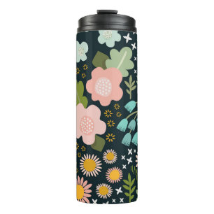Delicate Floral: Seamless Vintage Beauty. Thermal Tumbler