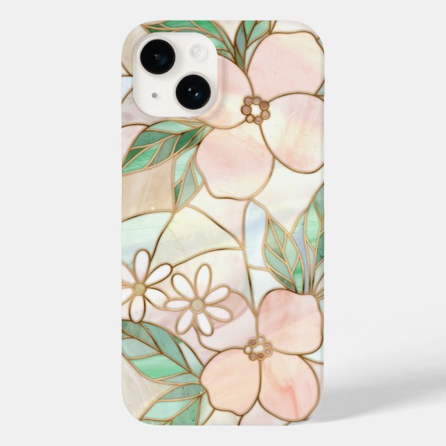 Delicate Floral Stained Glass Case-Mate iPhone Case (Back)