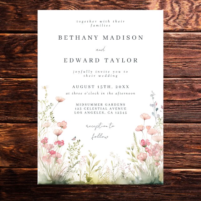 Delicate Floral Wedding Invitation (Creator Uploaded)