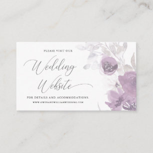 Delicate Floral Wedding Website Enclosure Card