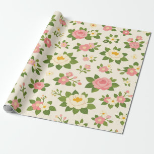 Delicate Floral Wedding Wrapping Paper