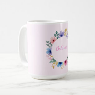 Delicate Floral Wreath Coffee Mug