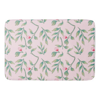 Delicate Florals Nosegay Pink Floral  Bath Mat