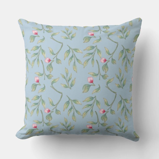 Delicate Florals Omphalodes Blue Cushion (Front)