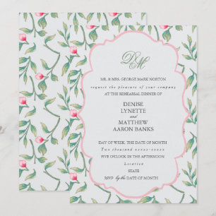 Delicate Florals Rehearsal Dinner Invitation