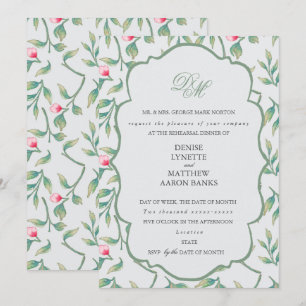 Delicate Florals Rehearsal Dinner Invitation