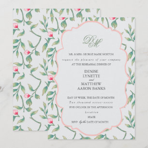 Delicate Florals Rehearsal Dinner Invitation