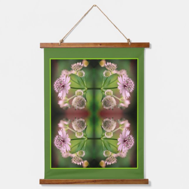 Delicate Flowers Abstract Hanging Tapestry (Front)