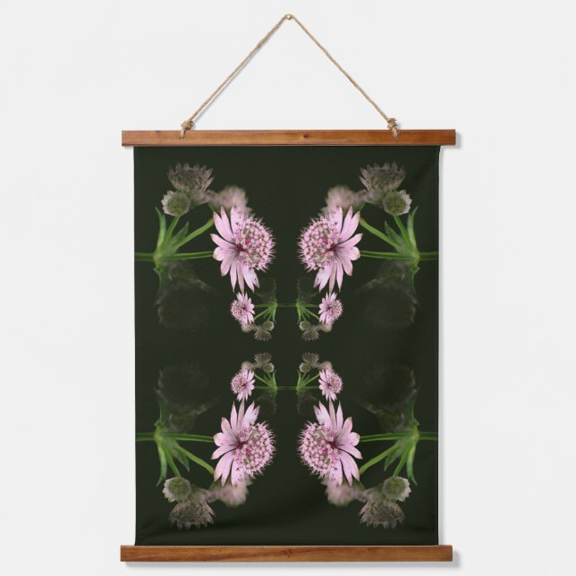 Delicate Flowers Abstract Hanging Tapestry (Front)