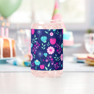 Delicate Flowers and Botanical Details Can Glass
