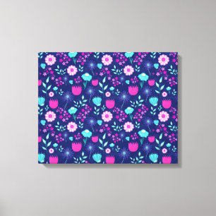Delicate Flowers and Botanical Details Canvas Print