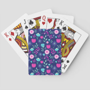 Delicate Flowers and Botanical Details Playing Cards
