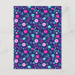 Delicate Flowers and Botanical Details Postcard