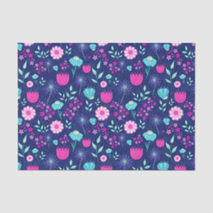 Delicate Flowers and Botanical Details Tissue Paper