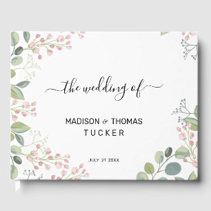 Delicate Flowers And Eucalyptus Leaves  Guest Book