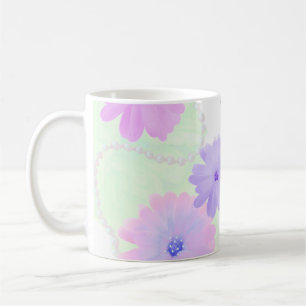 Delicate Flowers and Swirls of Pearls Mug