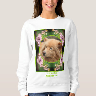 Delicate Flowers Frame Create Your Own Photo Sweatshirt