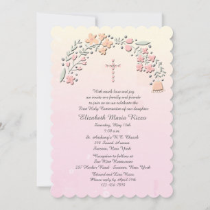 Delicate Flowers Religious Invitation