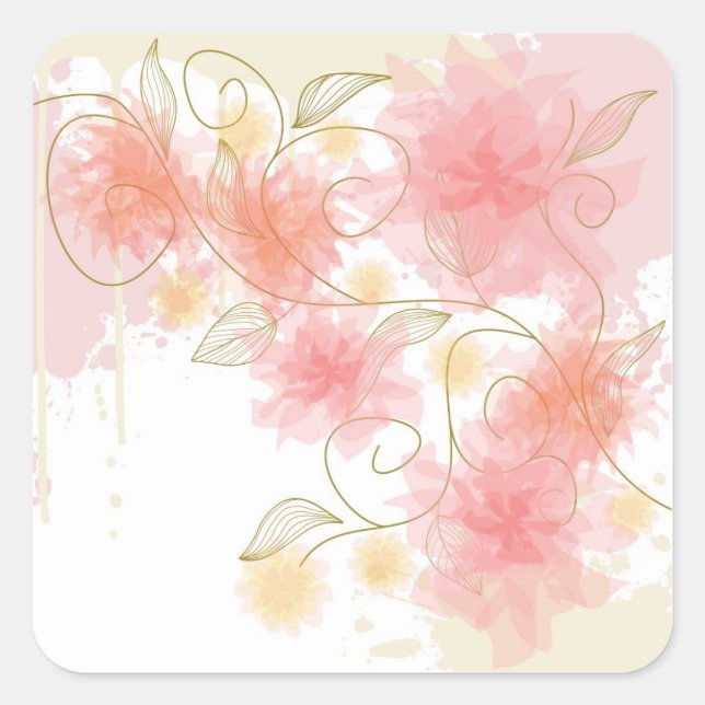 Delicate flowers stickers (Front)