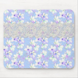 Delicate Flowery and Lace Mouse Mat