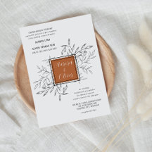 Delicate Foliage | Terracotta | Wedding Invite