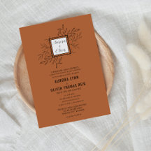 Delicate Foliage | Terracotta | Wedding Invite