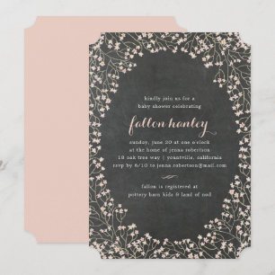 Delicate Frame Baby Shower Invitation