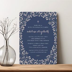 Delicate Frame Christening or Baptism Invitation