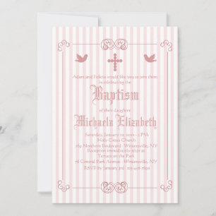 Delicate Frame Rosé Religious Invitation