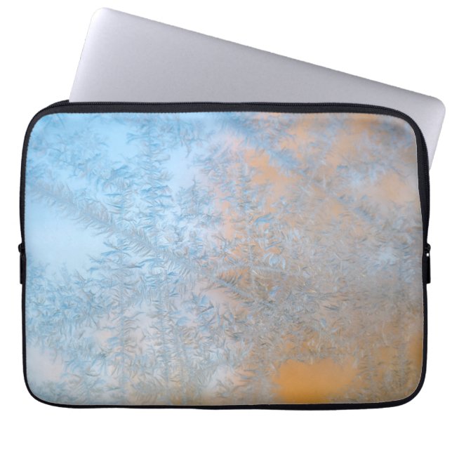 Delicate frost pattern, Wisconsin Laptop Sleeve (Front)