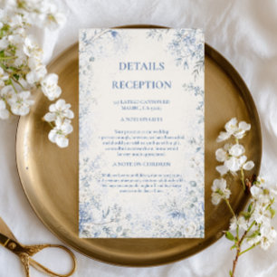 Delicate Frosted Blue Botanical Beauty Enclosure Card