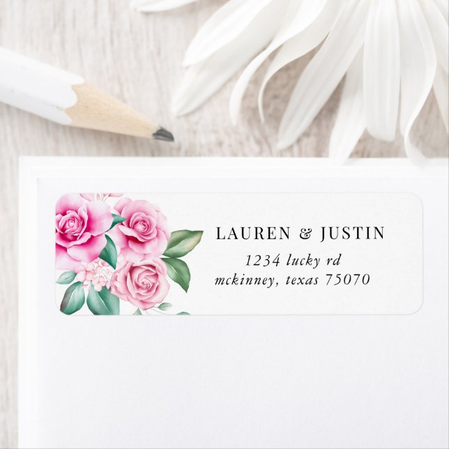 Delicate Garden Floral Return Address (Insitu)